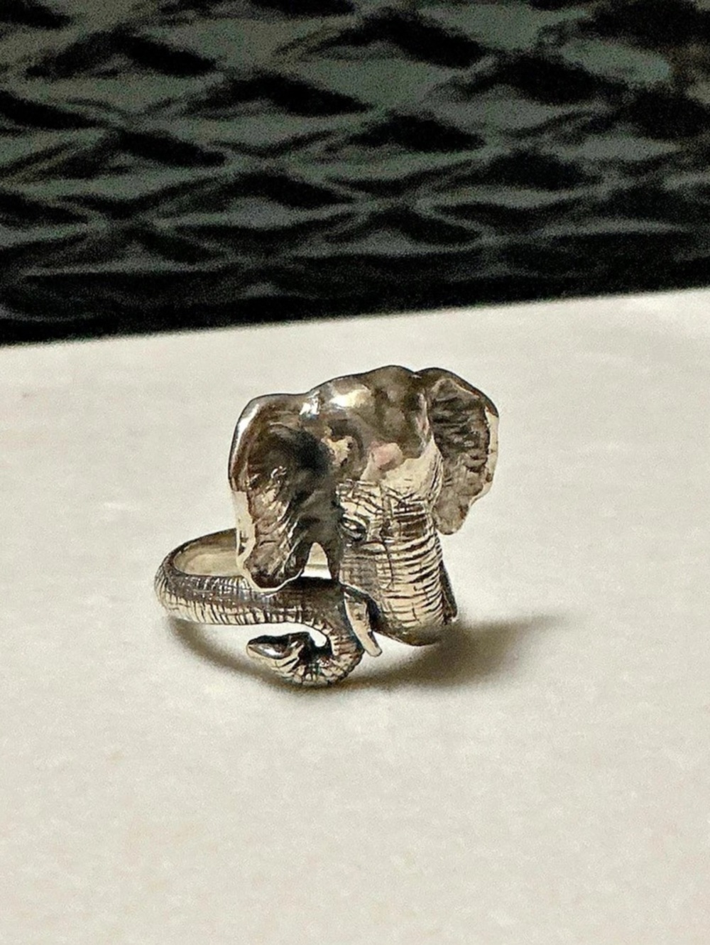 Elephant Sterling Silver Ring US 11 Like New